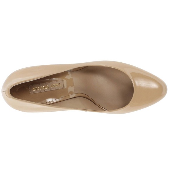 Michael Kors SERENA Patent Leather Almond Toe Pump High Heel Dark Nude 10/40 New - Picture 2 of 7